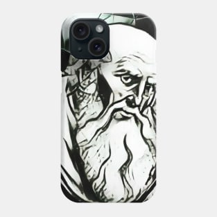 St. Jerome Black And White Portrait | St. Jerome Artwork 3 Phone Case