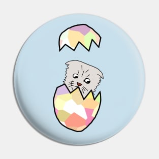 Not a Cat Popping Out of Funny Animals Easter Egg Pin