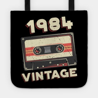 Vintage 1984 Retro Cassette Tape 36th Birthday Tote