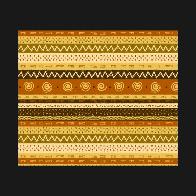 Tribal Gold Stripe and Chevron by SpiceTree