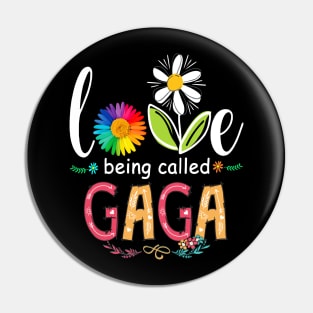 I Love being called Gaga Sunflower Pin