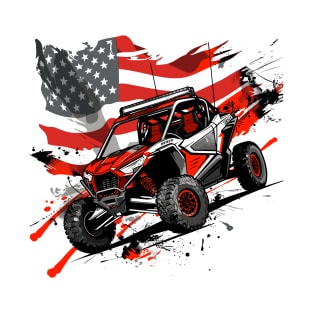 USA Flag Dune Buggy Sand Driver 4x4 Beach Buggy Sand cruiser T-Shirt