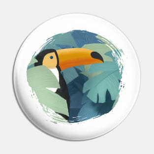 Toucan in the jungle Pin