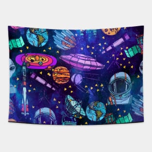 Outer Space Pattern Tapestry