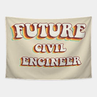 Future Civil Engineer - Groovy Retro 70s Style Tapestry