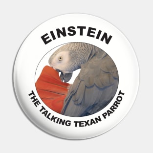 Einstein Parrot African Grey Logo Pin