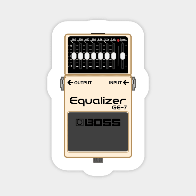 Boss GE-7 Equalizer Guitar Effect Pedal Magnet by conform