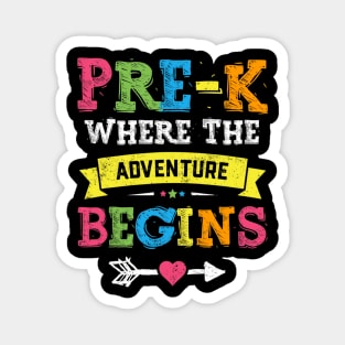 Pre-K Where The Adventure Begins Gift Back To School Teacher Magnet