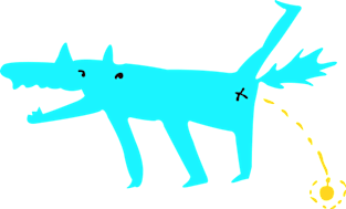 Blue Dog Magnet