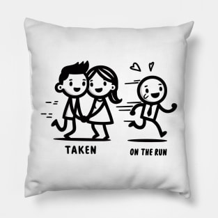 "on the run" Relationship Status Pillow