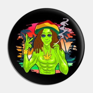 Reggae alien Pin
