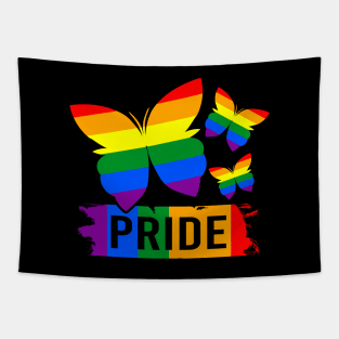 Rainbow Butterflies - Gay Pride Tapestry