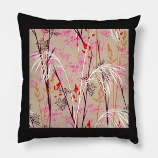 in the wild meadow - beige-pink Pillow