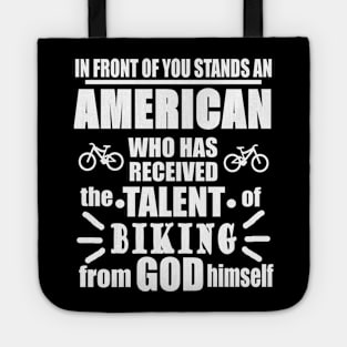 America USA Biking Downhill Cycling Tour Cycling Tote