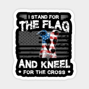 Whippets Dog Stand For The Flag Kneel For Fallen Magnet