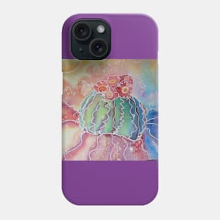 Colorful flowering cactus Phone Case