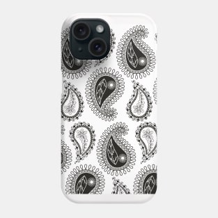 Paisley Neck Gator Paisley Cool Black and White Phone Case