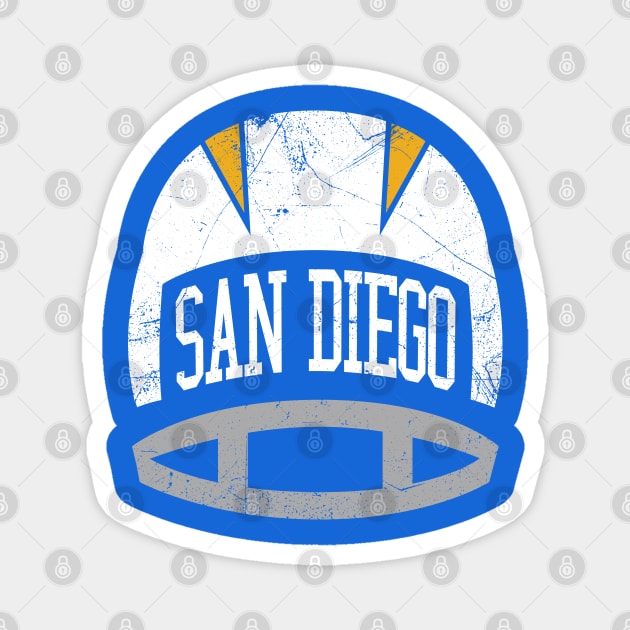 San Diego Retro Helmet - Blue Magnet by KFig21