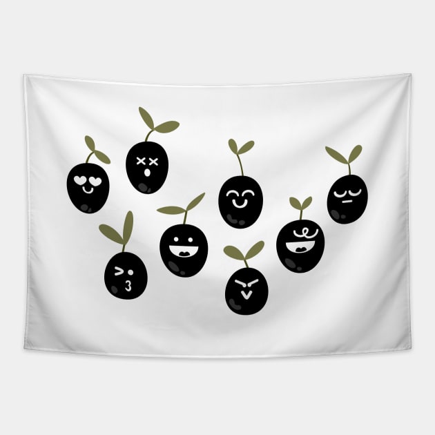 The Olive Bunch Tapestry by soniapascual