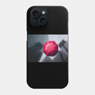 Alone/Standing in the Rain/ Umbrella in Rain Phone Case