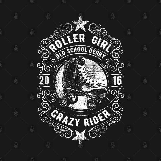 Roller Girl: Old School Derby Vintage Design by Jarecrow 