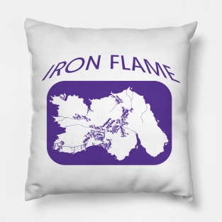 Iron Flame Map Purple Pillow