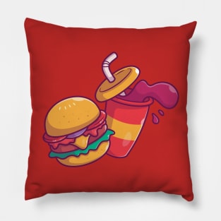 Burger and Soda Pillow