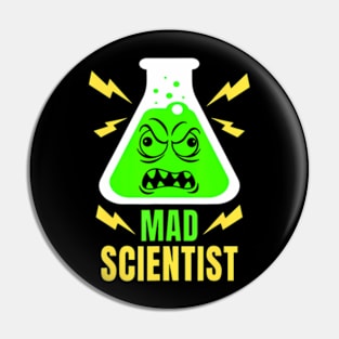 Mad Scientist Shirt Kids Youth Adult Science Teacher Funny Pin