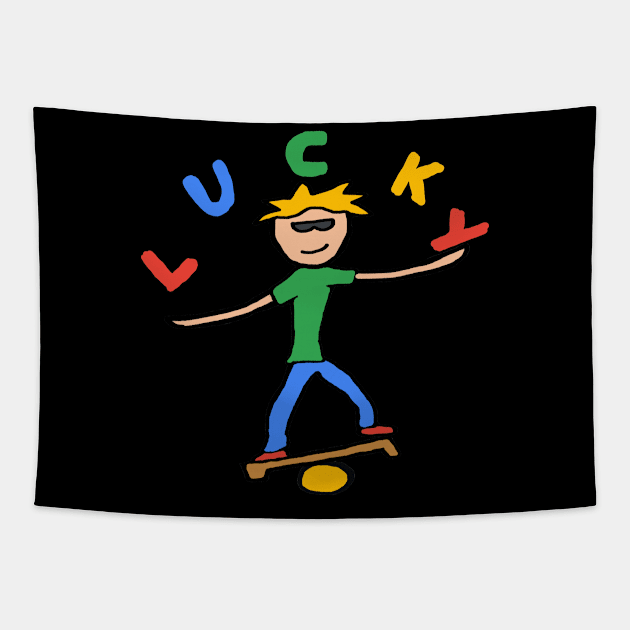 Lucky Juggler Tapestry by Mark Ewbie