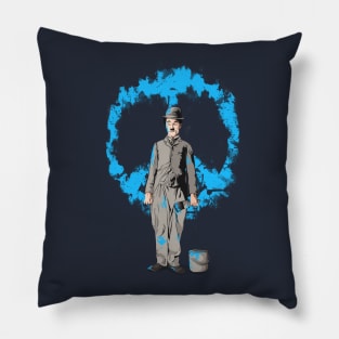 Chaplin With Peace Pillow