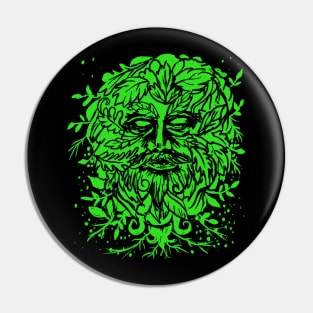 Green Man Pagan Celtic Mythology Gothic Pin
