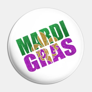 Fun Mardi Gras Fleur-de-lis Pin