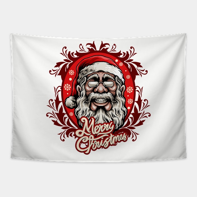 Merry Christmas Santa Tapestry by RKP'sTees