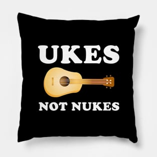 Ukes Not Nukes Pillow