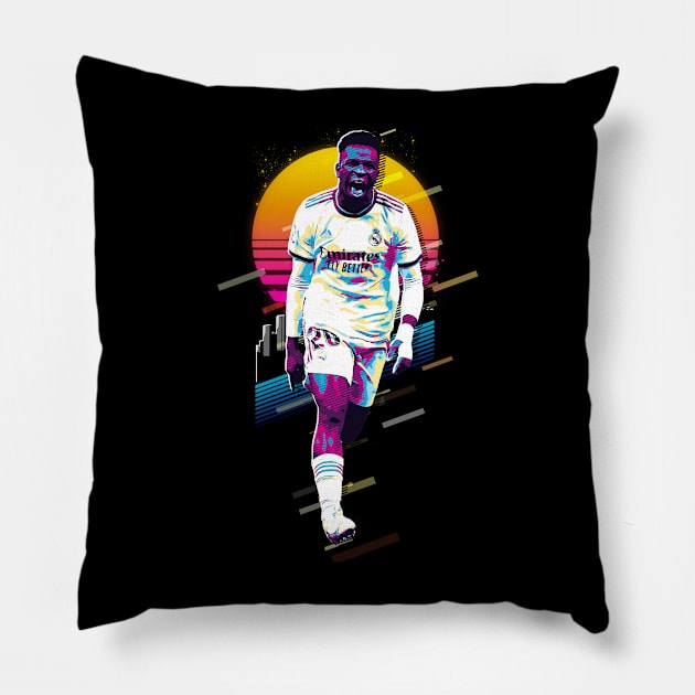 Vinicius Jr Football Player Pillow by Nenok