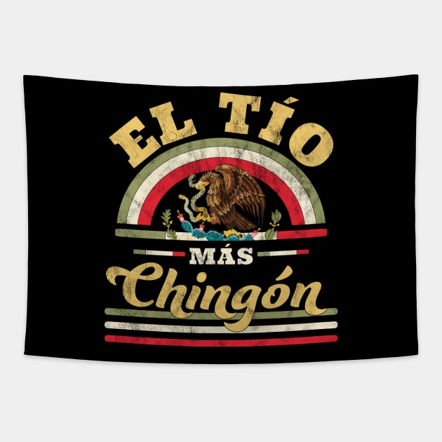 El Tio Mas Chingon Mexican Flag Uncle Tapestry by OrangeMonkeyArt