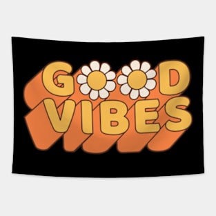 Good vibes 70s retro vintage style design Tapestry