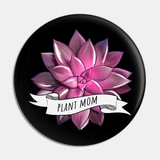 succulent plant mom stickers watercolor pink Pin