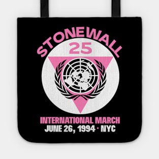 Stonewall 25 Vintage Retro March LGBT Gay NYC Tote