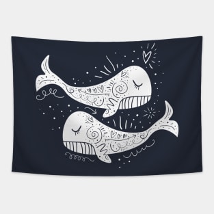 Under the Stars: Meeting of Dreaming Whales Tapestry