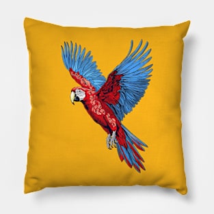 Flying Macaw Pillow