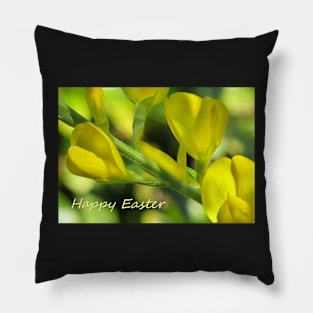 Happy Easter Greeting Card Pillow