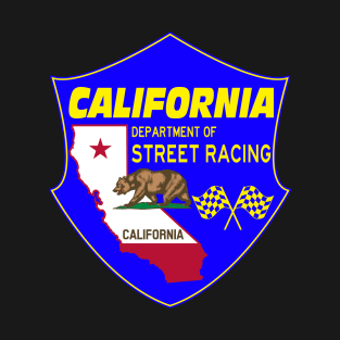 Unofficial CA Dept of Street Racing by Basement Mastermind T-Shirt