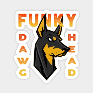 Funky Dawg Head Magnet