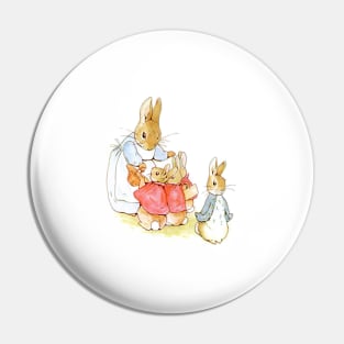 Beatrix Potter - Peter with family Pin