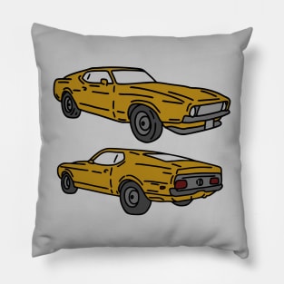 vintage retro muscle cars Pillow