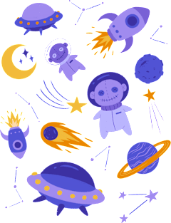 Space Explorers Magnet