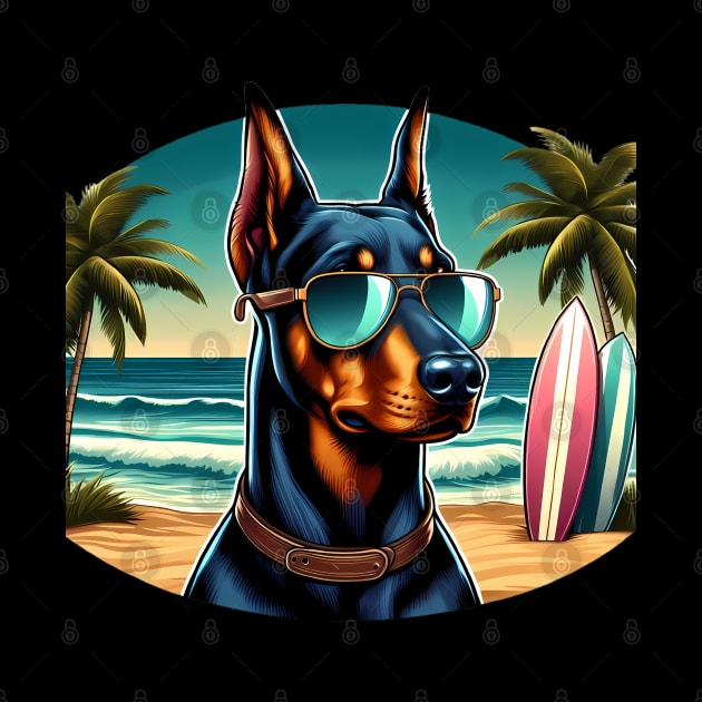 Funny Doberman with Sunglasses by CreativeSparkzz