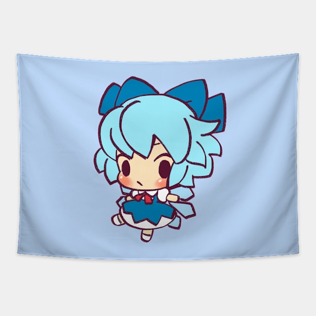 Mudwizard re-draws the tiniest of tiny chibi cirno / touhou memes Tapestry by mudwizard