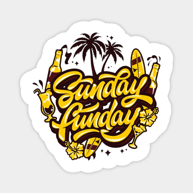 Funday Sunday Magnet by kasmarkdsg
